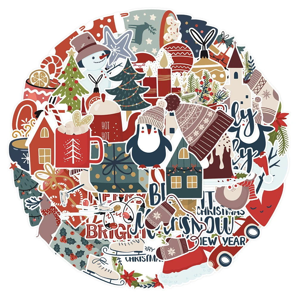 Новогодние мультяшные наклейки - Фотография_2