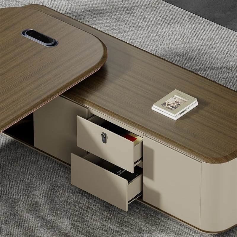 Простой современный легкий роскошный стол босса - Фотография_3