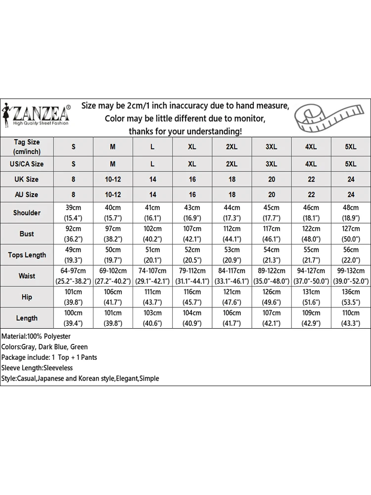 Zanzea женские летние комплекты брюк 2025 из 2 предметов - Фотография_6