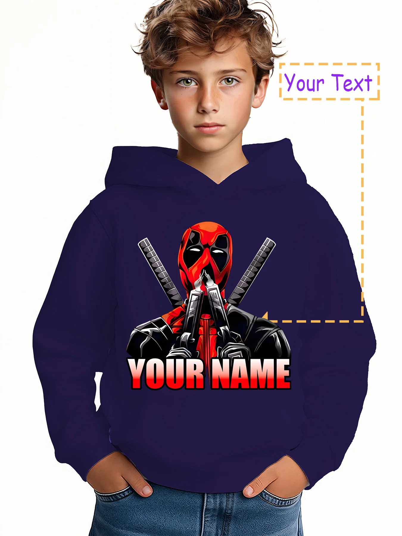 Miniso cool deadpool hoodie — двойные - Фотография_6