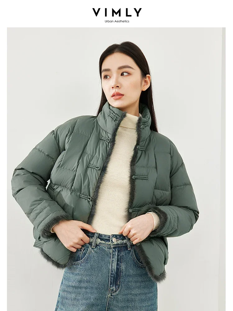 Vimly women short puffer down jacket - Фотография_4