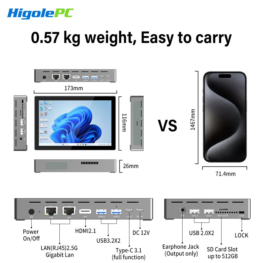 Мини-пк higole f9b pro 7 дюймов - Фотография_6