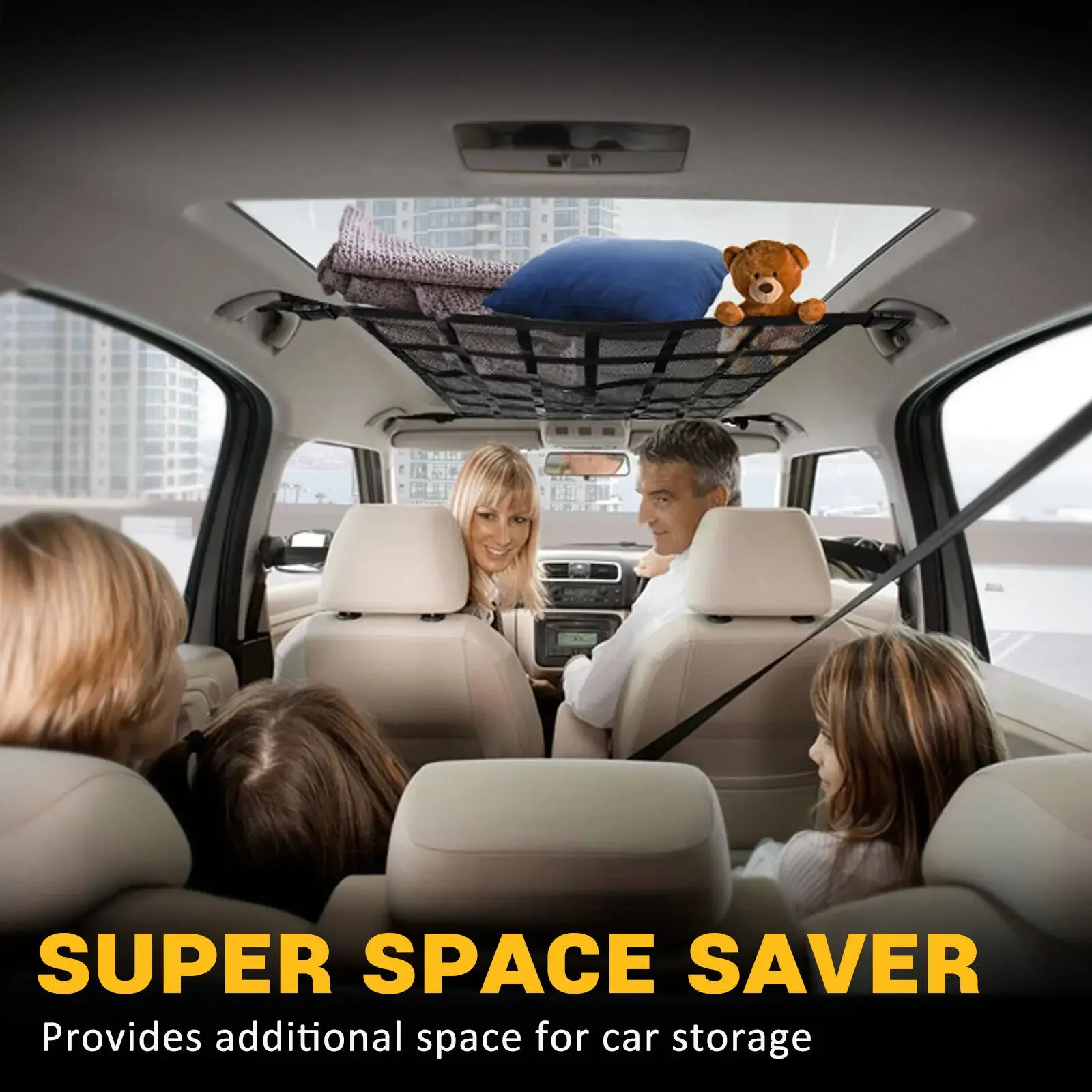 Автомобильная потолочная грузовая сетка на крыше - Фотография_5