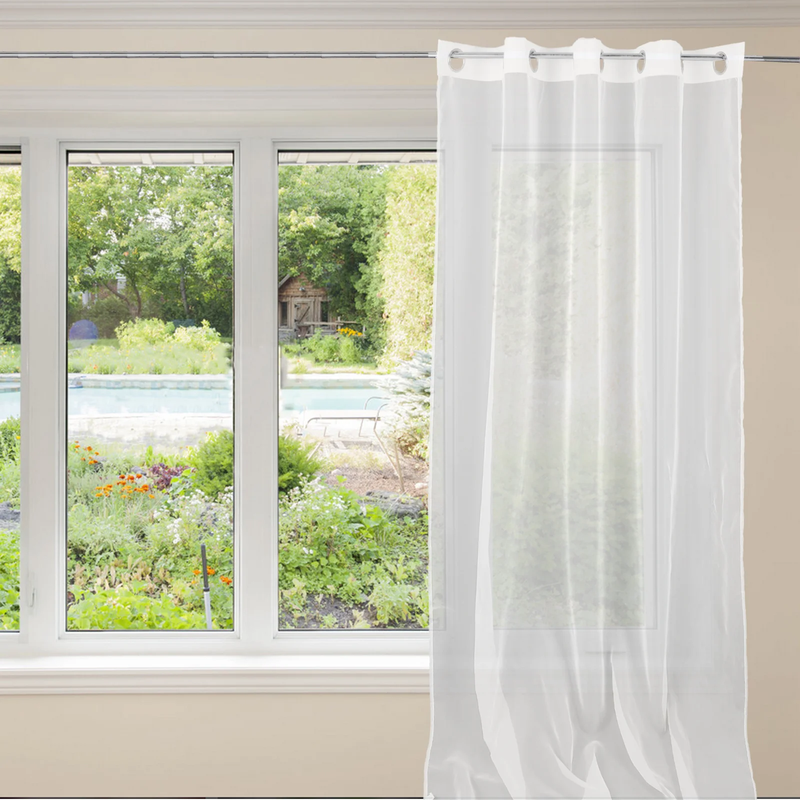 Полупрозрачные прозрачные шторы для окон