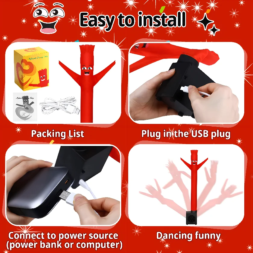 Милый декор, размахивающий ветер typec usb man - Фотография_3