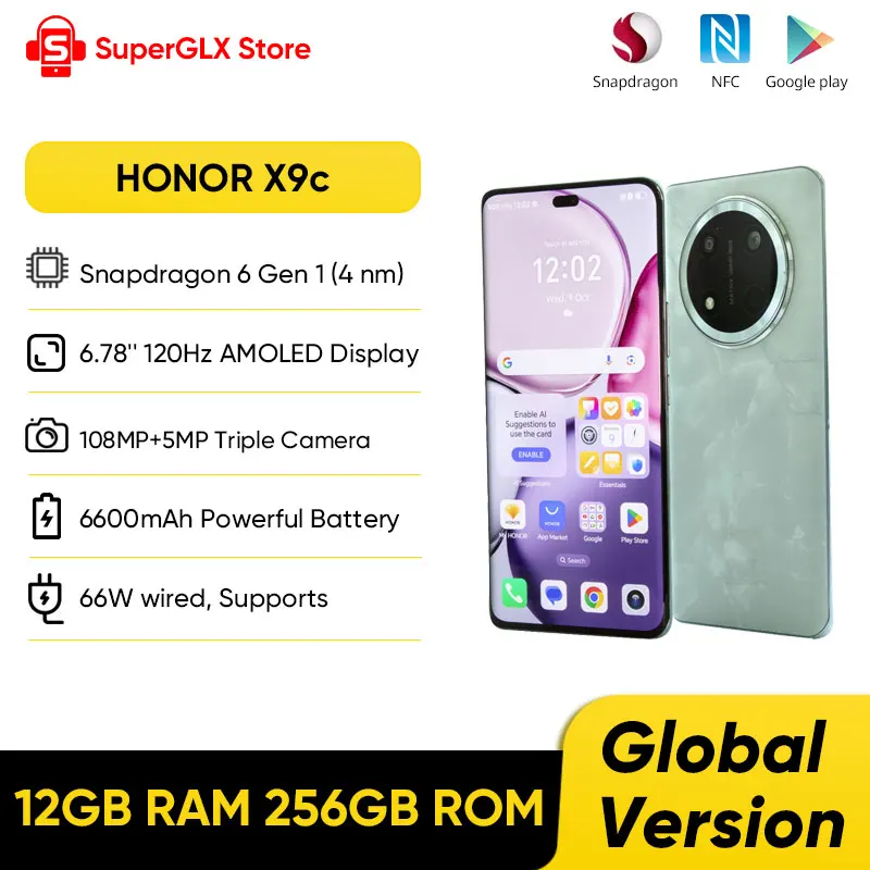 Глобальная версия honor x9c 5g snapdragon 6 gen 1 6