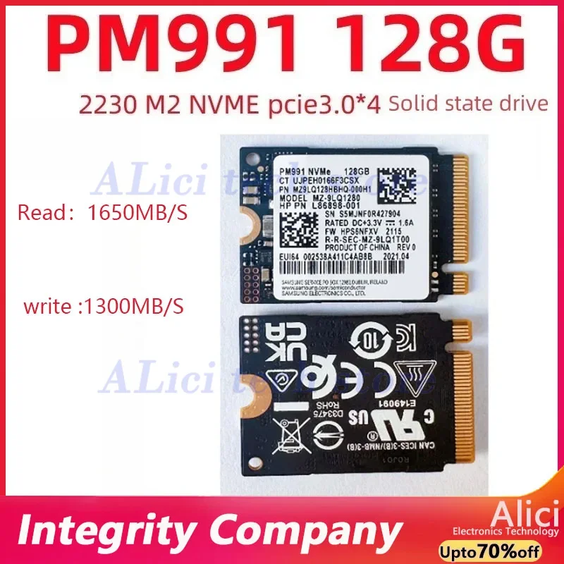 Оригинальный новый pm991/pm991a 128 гб 256 гб 512 г 1 тб 2230 pcie 3