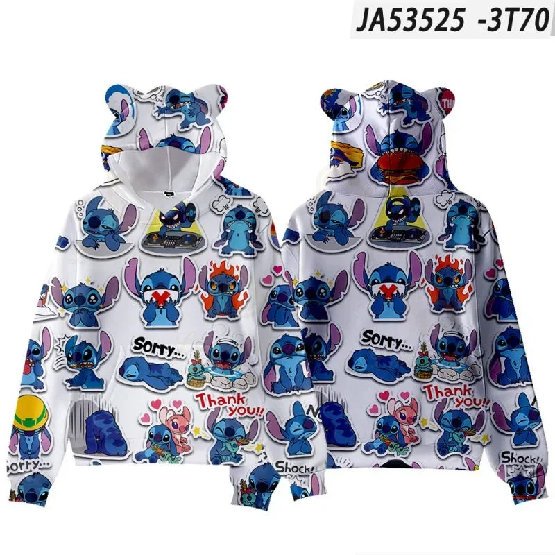 Толстовки с рисунком аниме dis stitch and lilo