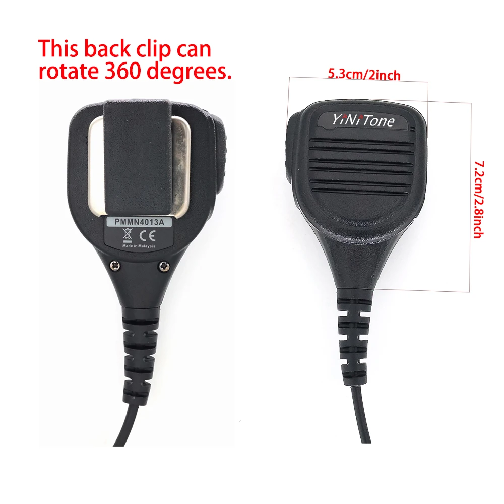 Yinitone pmmn4013a tk 2-контактный радиодинамик-микрофон с аудиоразъемом 3 - Фотография_5