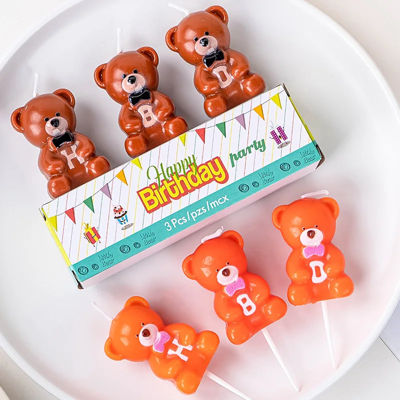 Bear birthday candles
