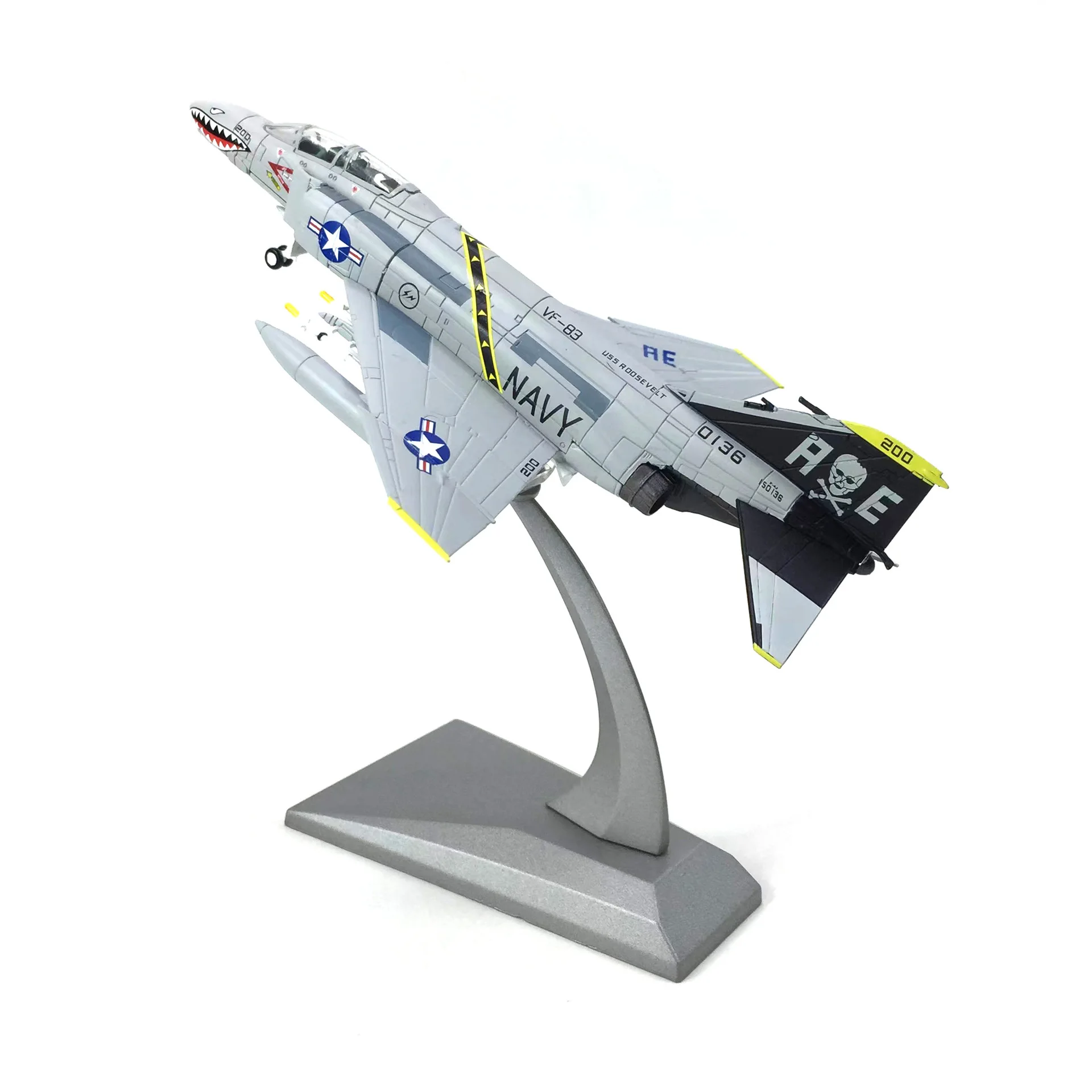 1:100, модель истребителя призраков сша f-4c и подставка для дисплея