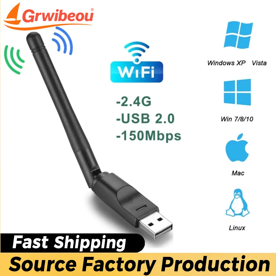 Мини-usb wi-fi адаптер mt7601 802