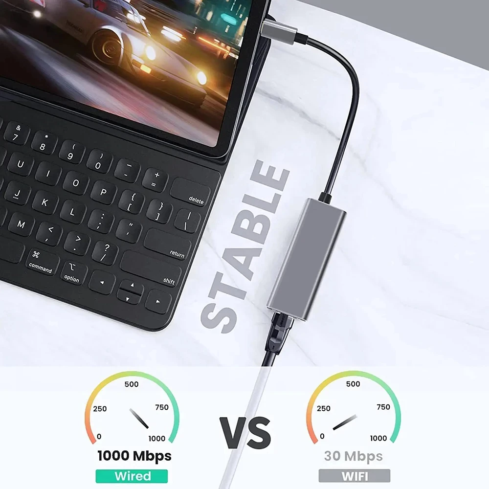 Usb 3.0 проводной usb typec к rj45 - Фотография_4