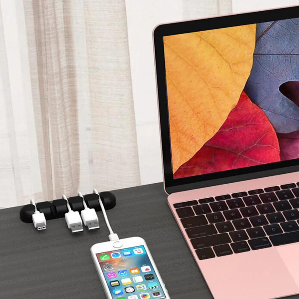 Черное силиконовое устройство для намотки кабеля для usb-шнура - Фотография_2