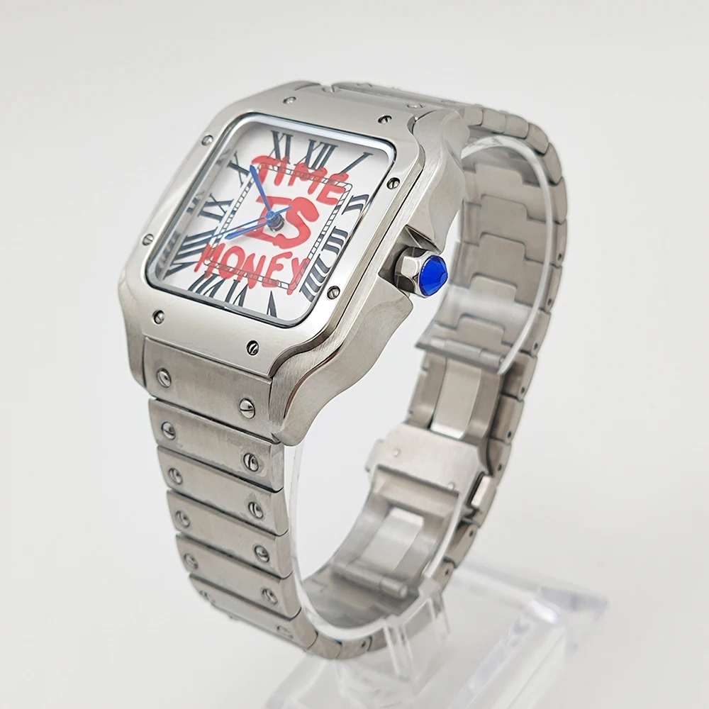 Nh35 квадратные часы time is money - Фотография_4