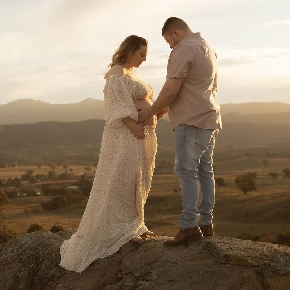 Шифоновый комплект из двух предметов с цветочным принтом для беременных - Фотография_3