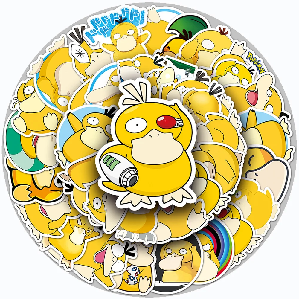 Каваи аниме покемон psyduck наклейки - Фотография_2