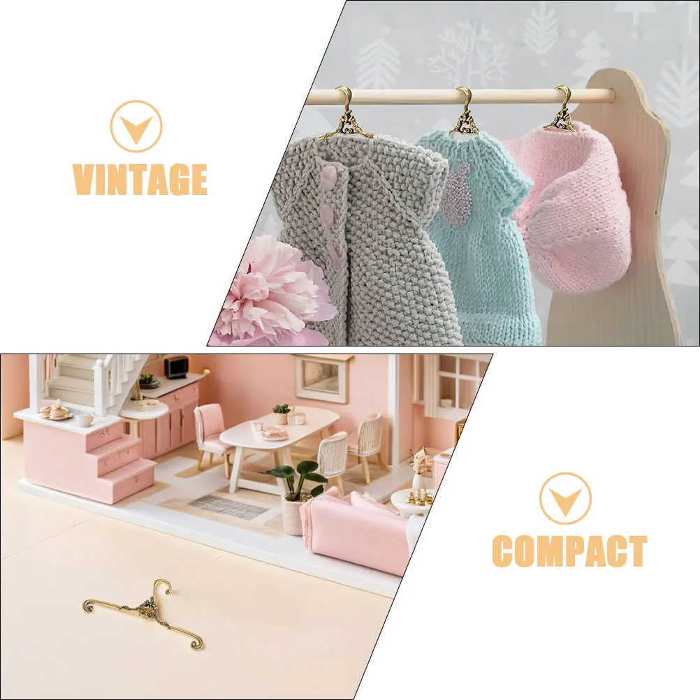 Миниатюрные металлические вешалки для кукольного домика - Фотография_4