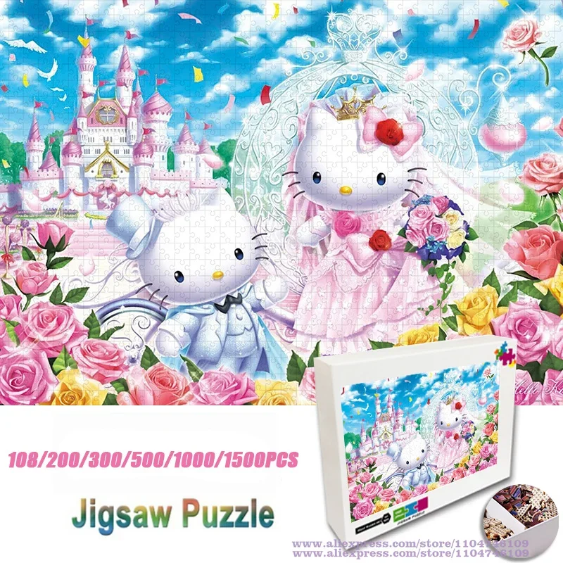 Sanrio hello kitty головоломка 108/200/300/500/1000/1500 шт