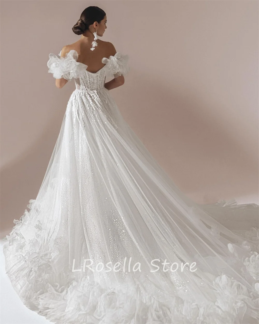 Lrosella свадебное платье с бисером - Фотография_3