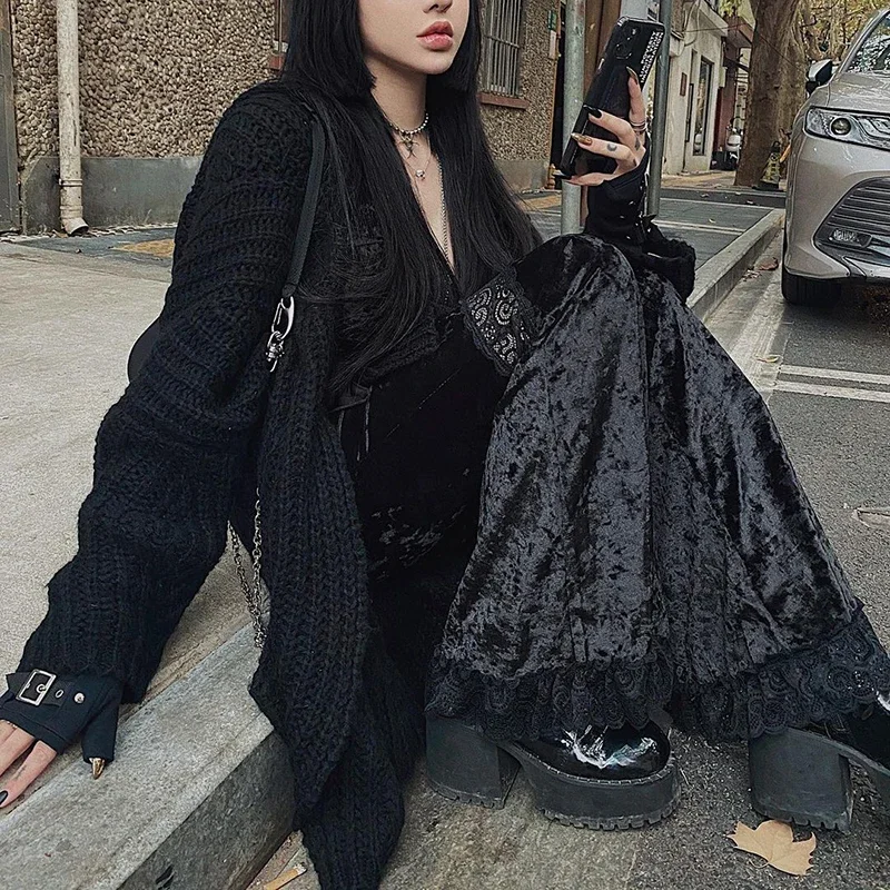 Брюки-клеш с высокой талией mall goth - Фотография_4