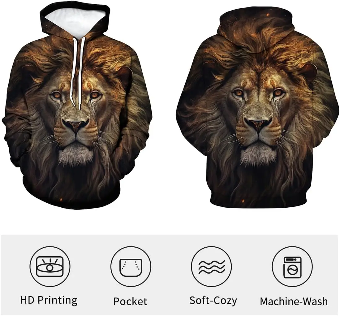 Lurhonp lion толстовки для мужчин - Фотография_2