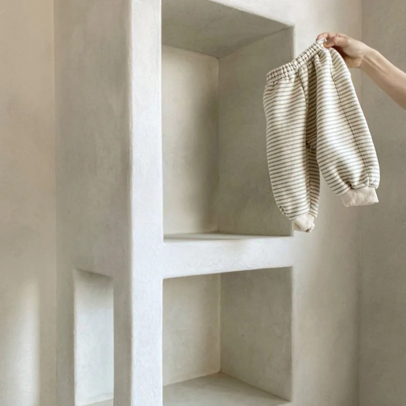 Зимние новые детские флисовые брюки для маленьких девочек - Фотография_5