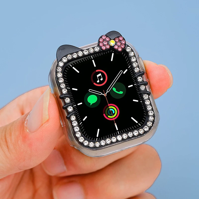 Чехол с бриллиантами для apple watch 10 - Фотография_6