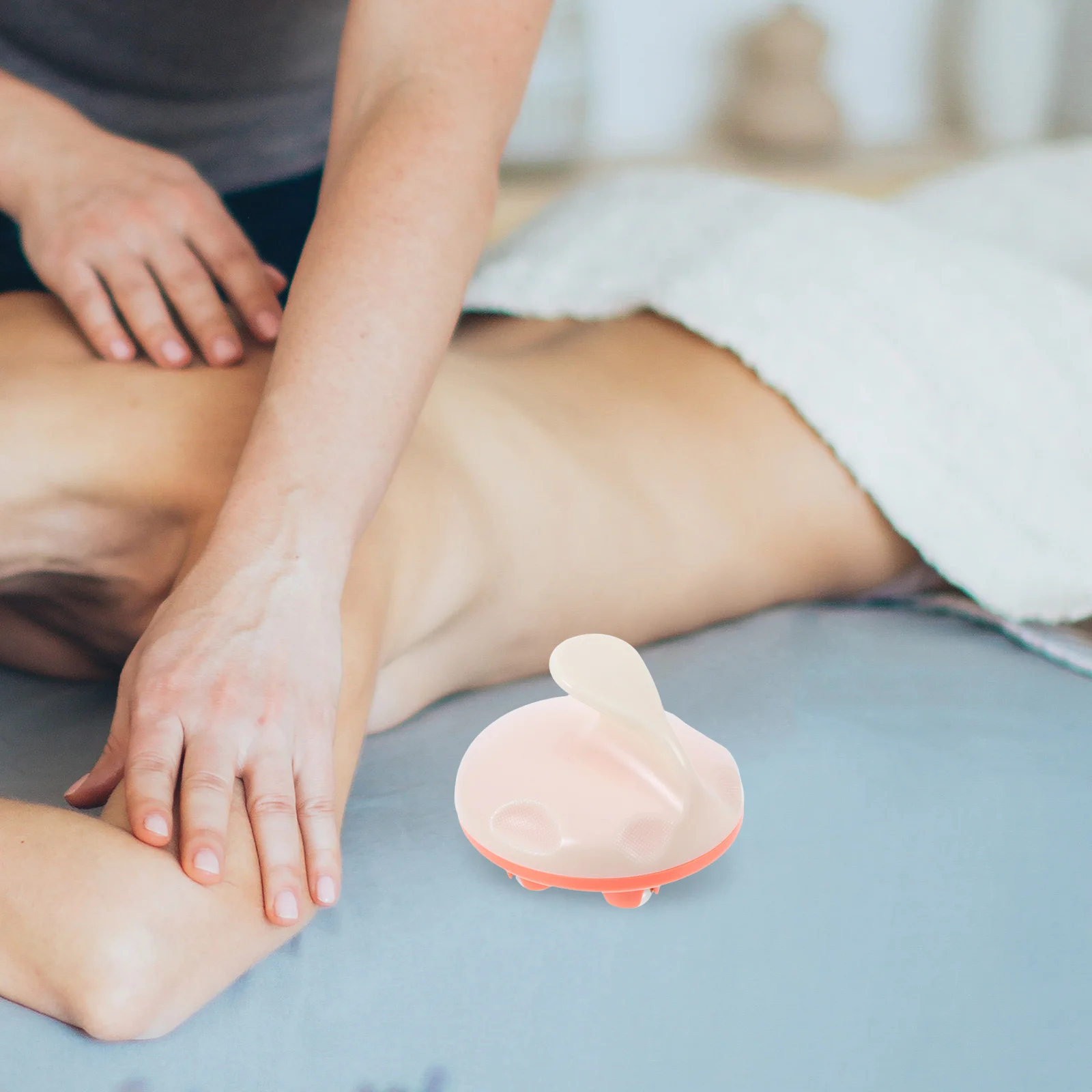 Массажный шариковый роликовый ручной массажер для икр - Фотография_4