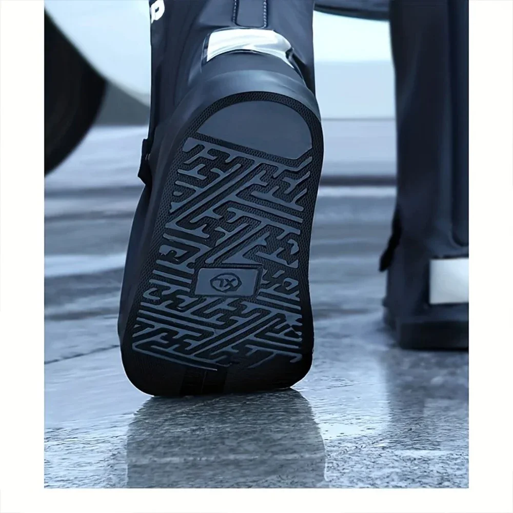 Мотоциклетные высокие непромокаемые ботинки - Фотография_3