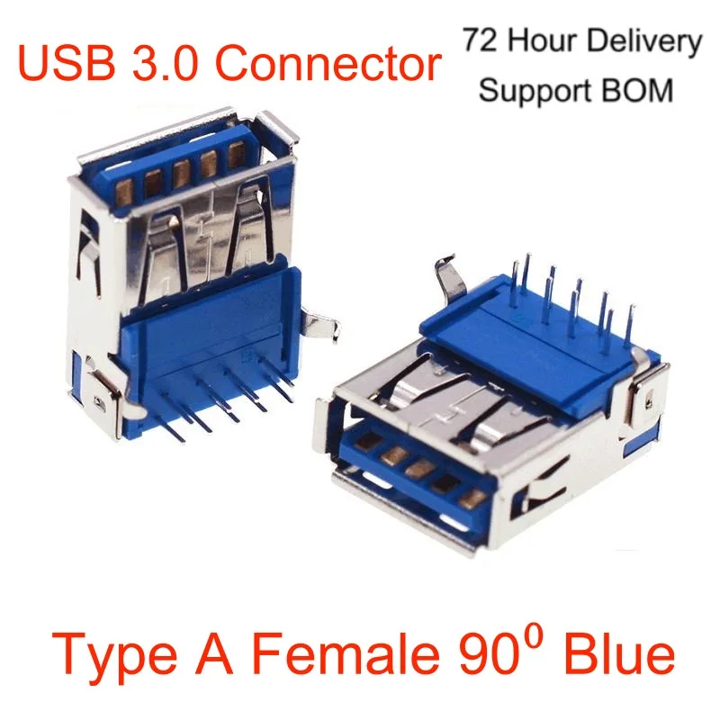 Тип a, гнездовой разъем usb 3.0