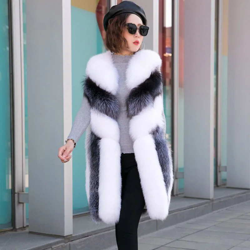 Жилет из искусственного лисьего меха - Фотография_2