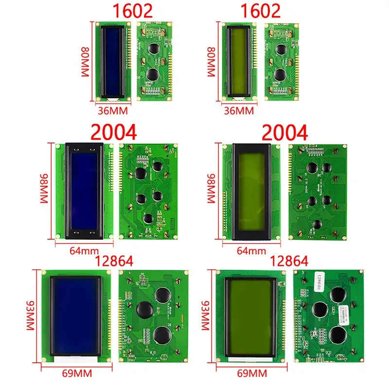 Жк-модуль, сине-зеленый экран для arduino 0802 1602 2004 12864 - Фотография_2