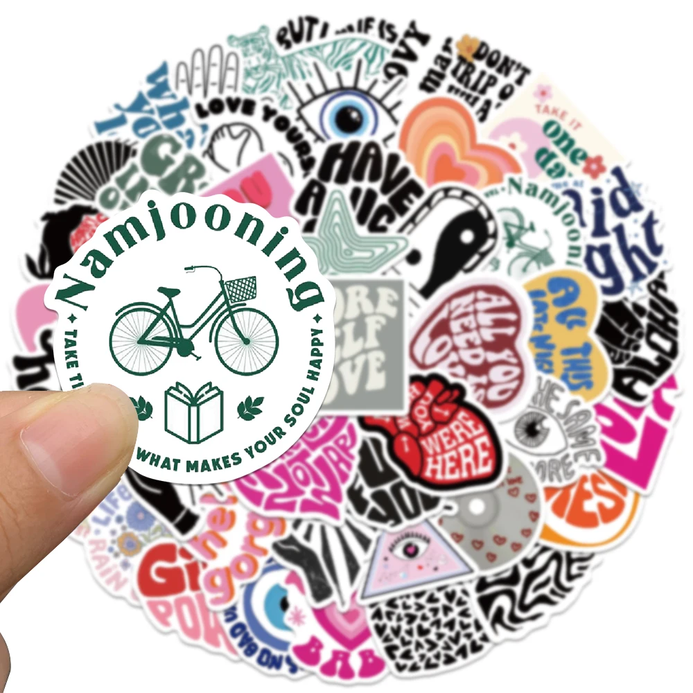 Вдохновляющие английские наклейки с сердечками любви - Фотография_4