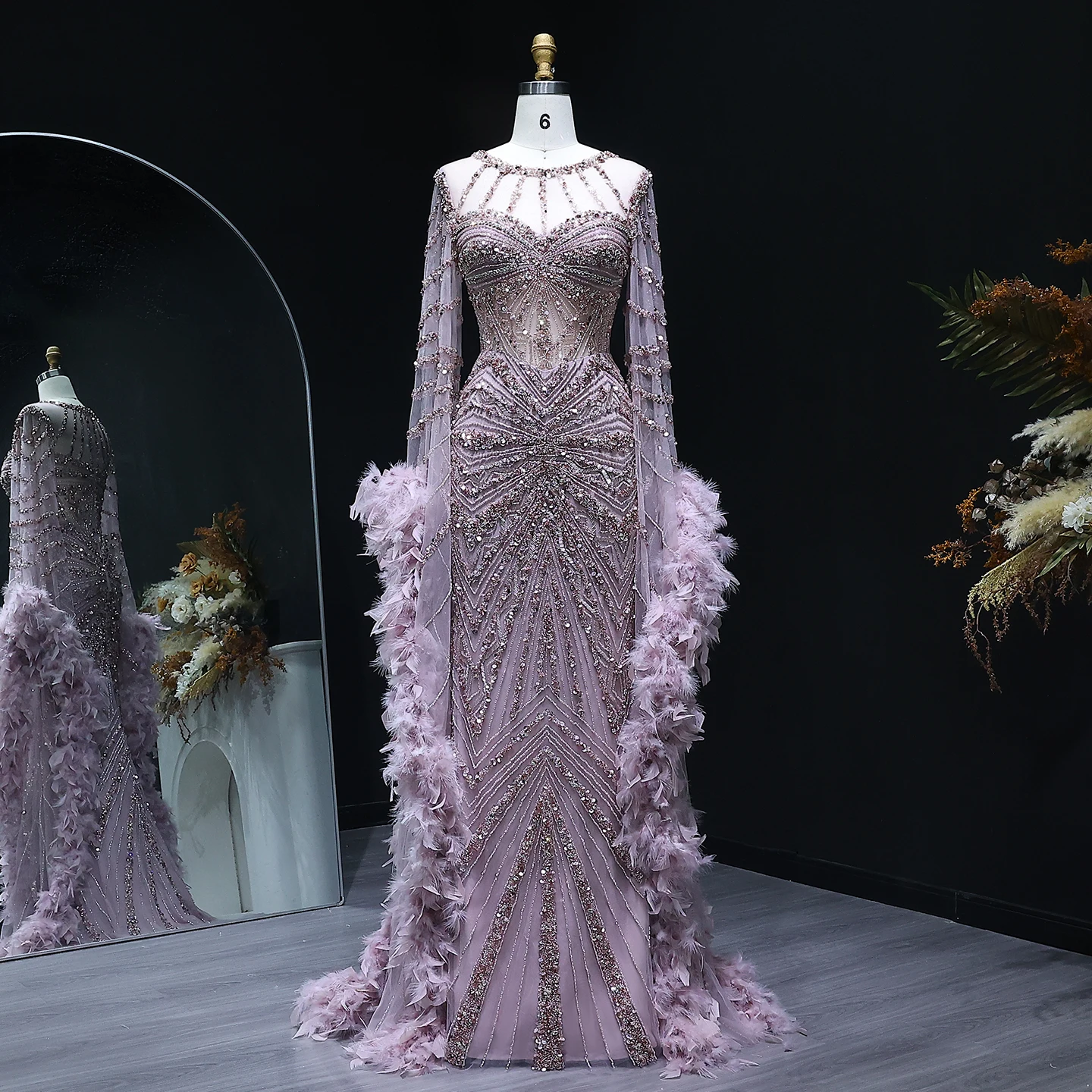 Роскошное вечернее платье русалки - Фотография_2