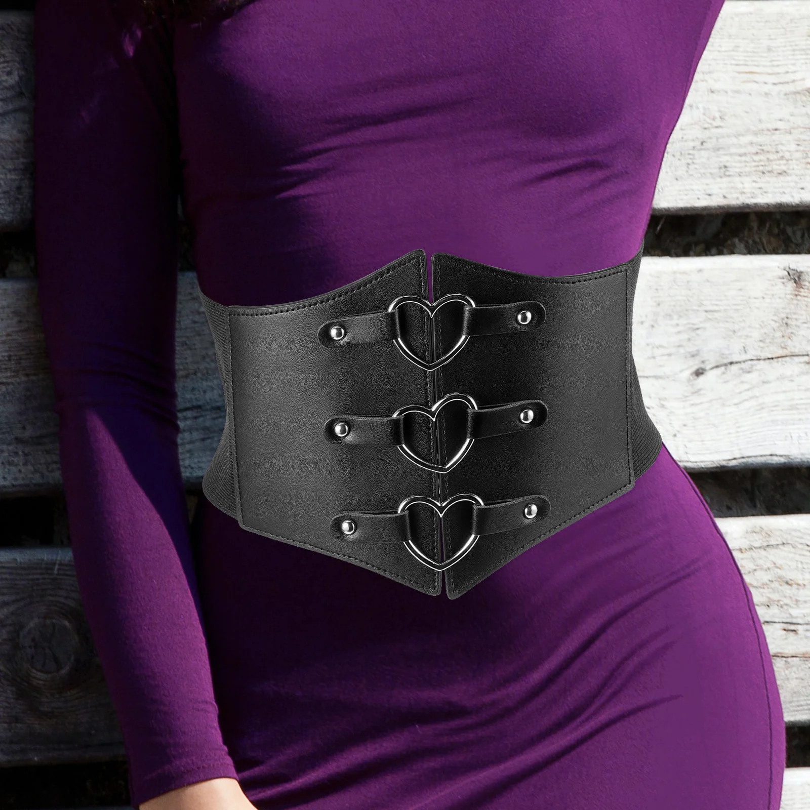 Широкий ретро-корсетный пояс