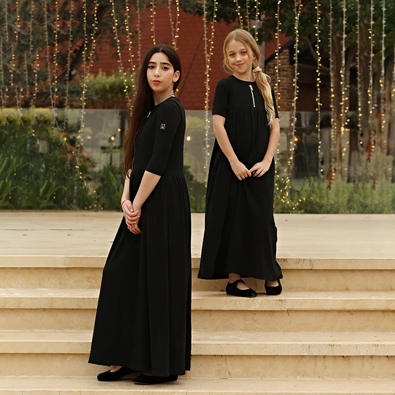 Летняя черная ребристая одинаковая одежда для всей семьи - Фотография_2