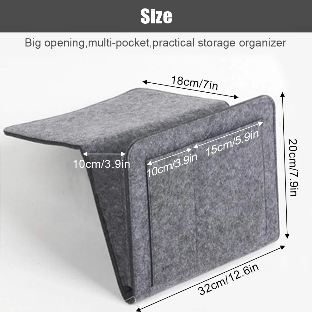 Поетровый прикроватный органайзер с 5 карманами - Фотография_3