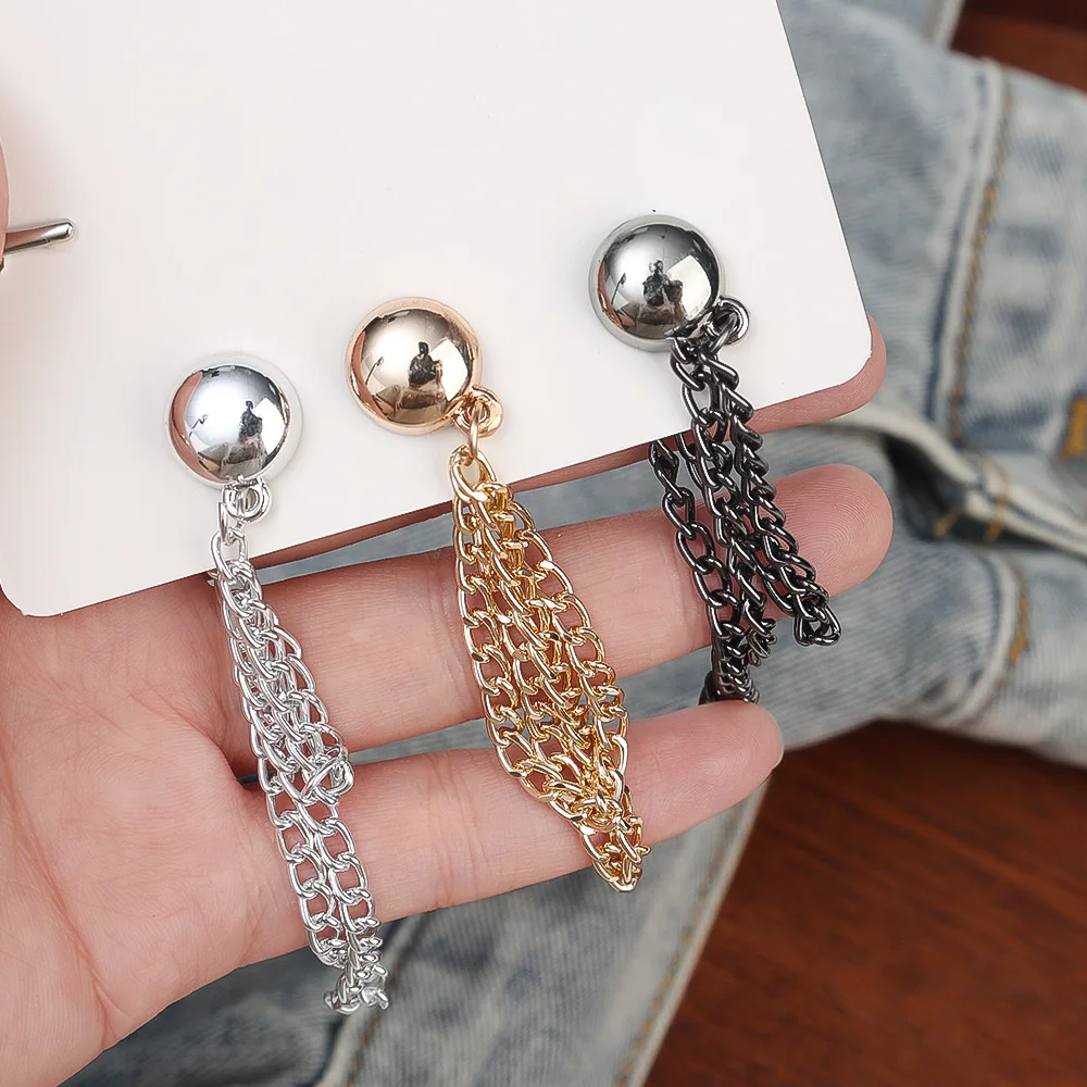 3 пары серебряных магнитных регулируемых зажимов для брюк - Фотография_5