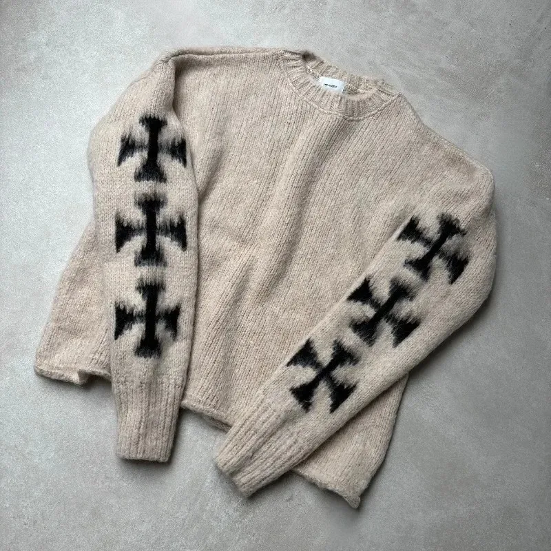 Y2k harajuku, новый готический уличный мужской свитер - Фотография_2