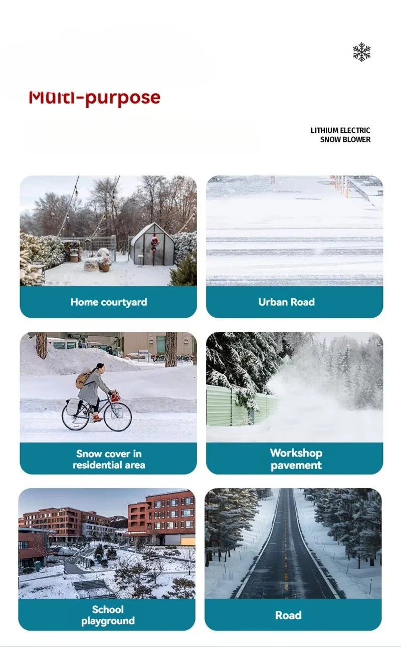 Ручной нажимной зимний электрический снегоочиститель для школы - Фотография_2