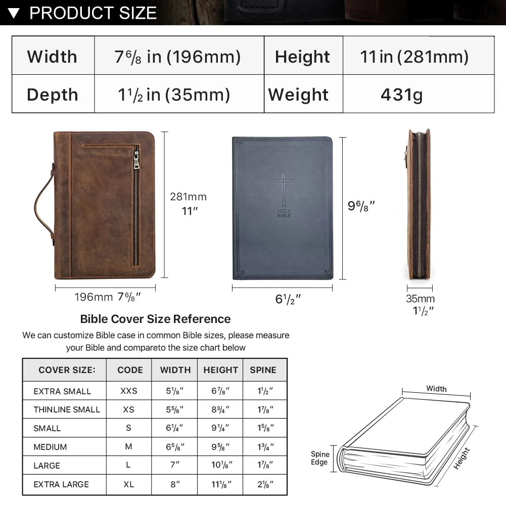Чехол для книги из воловьей кожи ручной работы на заказ - Фотография_6