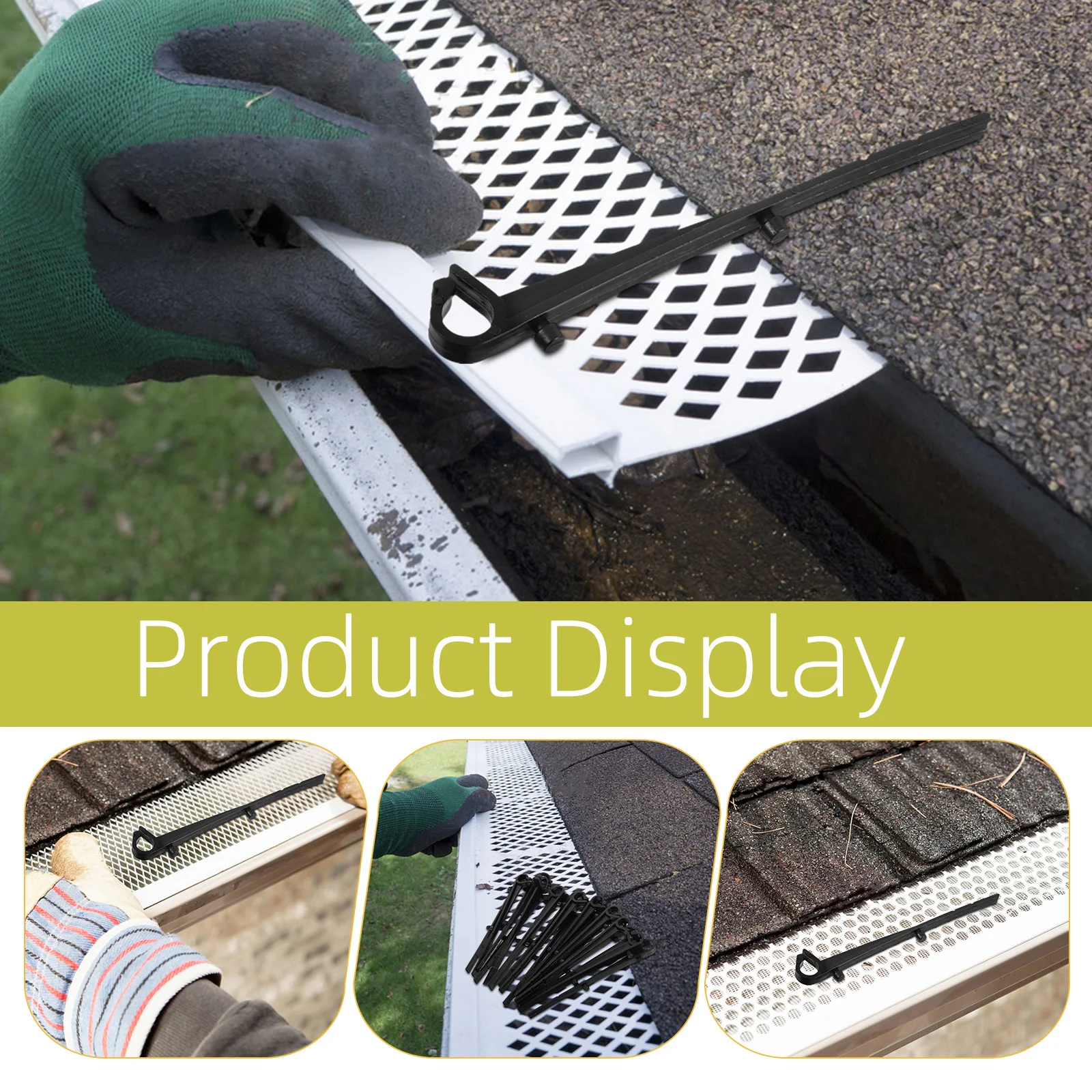 Черные пластиковые зажимы для защиты желобов - Фотография_2