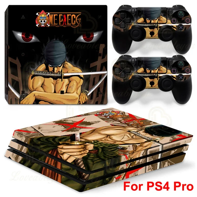 Наклейки на консоль luffy zoro one p для sony ps4 pro - Фотография_3