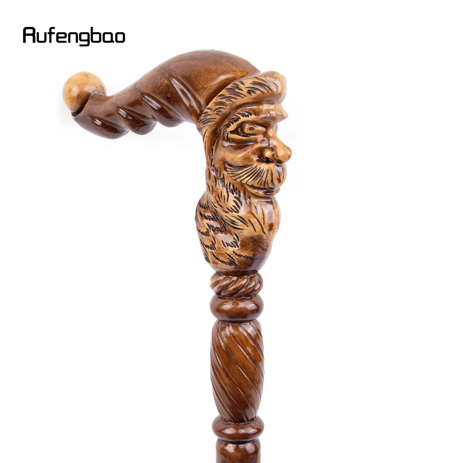 Коричневая деревянная модная трость санта-клауса - Фотография_4