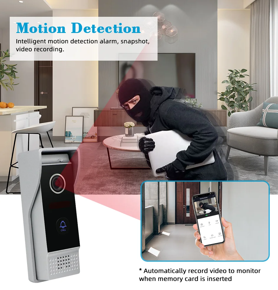 Умный беспроводной видеодомофон hayway 720p tuya с wi-fi для дома - Фотография_5