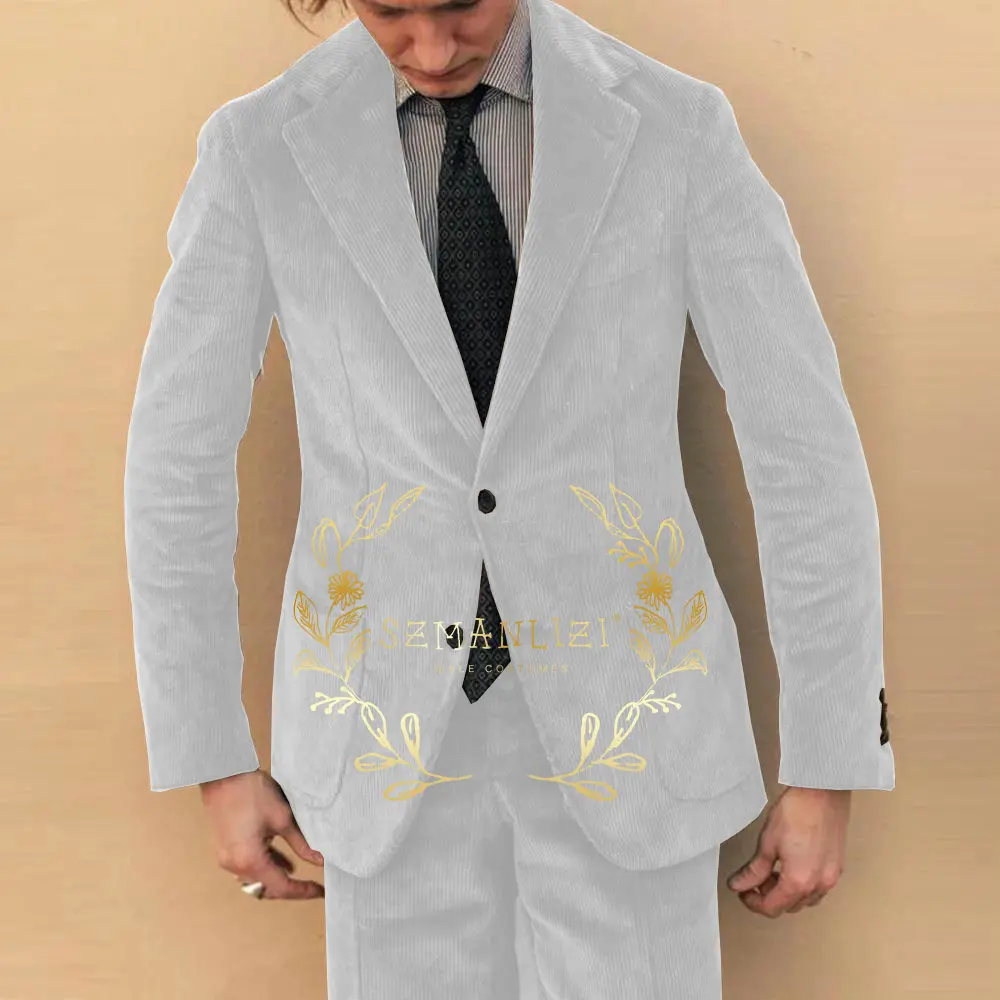 Костюм homme, коричневый вельветовый винтажный мужской костюм - Фотография_6