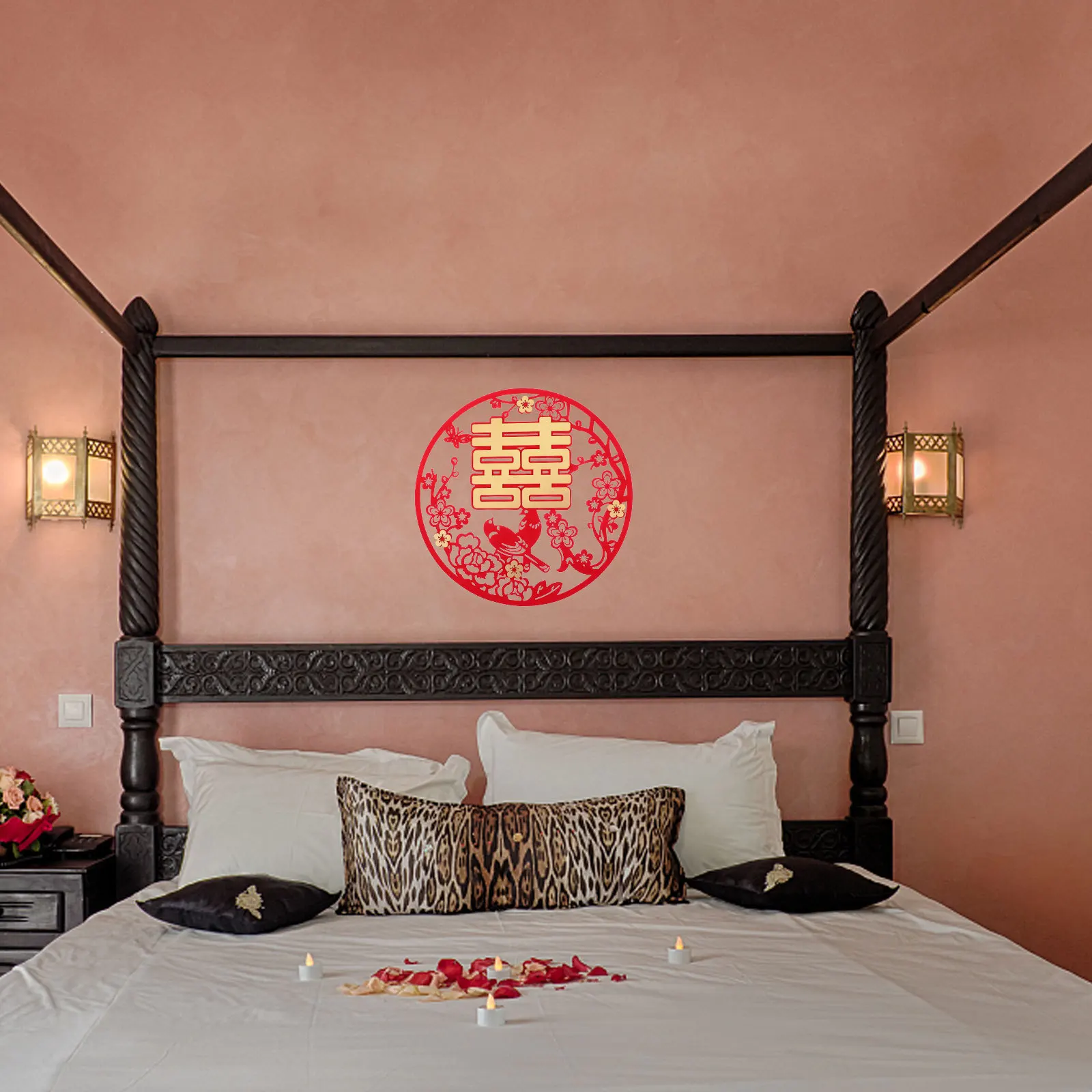 Китайские свадебные наклейки на окна