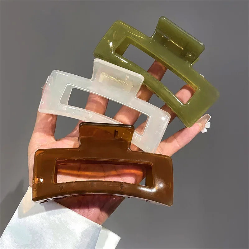 Большие заколки-когти 13 см для густых волос - Фотография_3