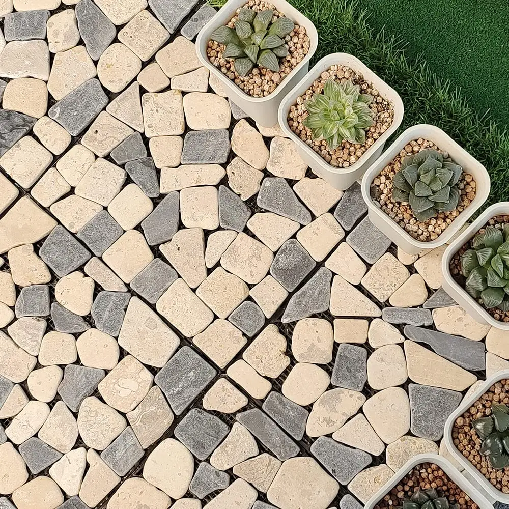 Interlocking pabble stone tiles/garden - Фотография_2